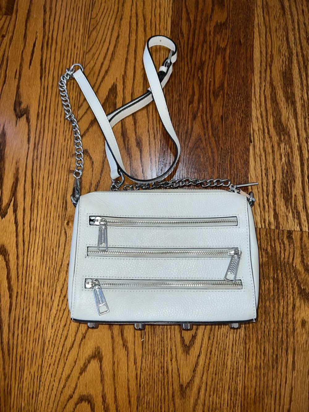 Rebecca Minkoff – Panama Mini 5 Zip Leather Crossbody - BIANCO / One Size